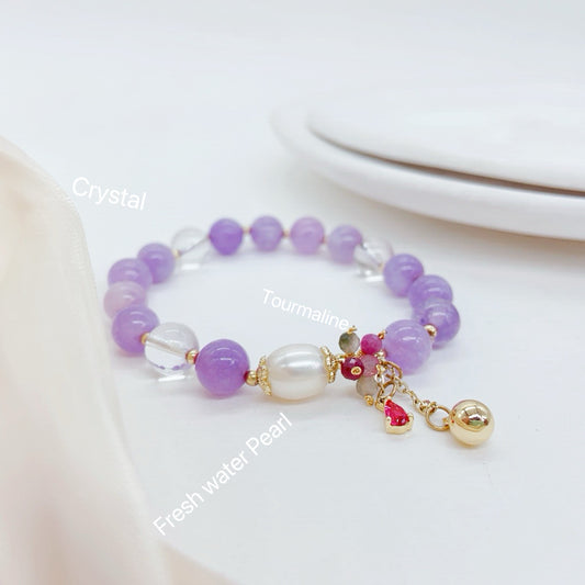 Purpler crystal Tourmaline Bracelet