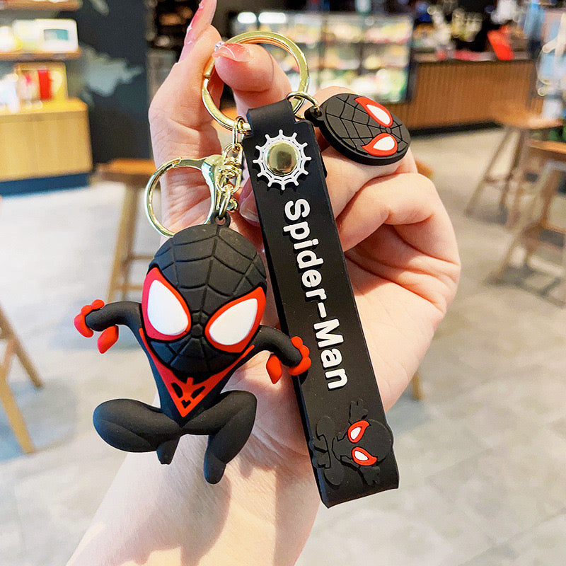 cute super hero model key chain, student backpack decoration